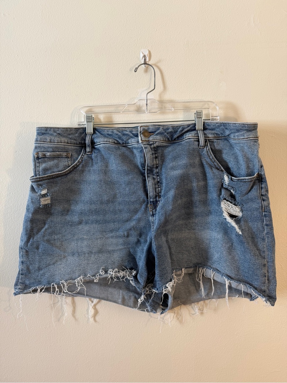 Ava & Viv Light Blue Distressed Denim Cutoff Shorts